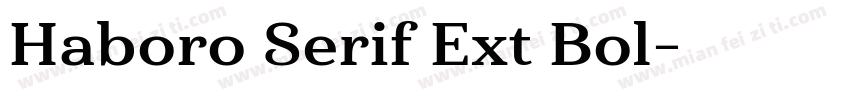 Haboro Serif Ext Bol字体转换